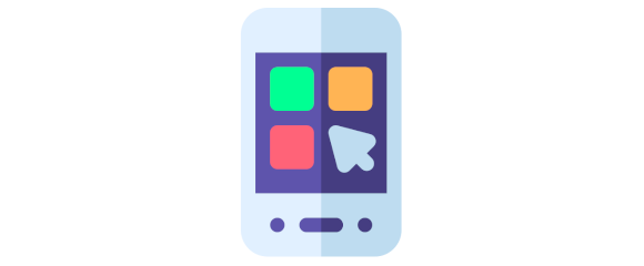 Icon von Smartphone mit Apps